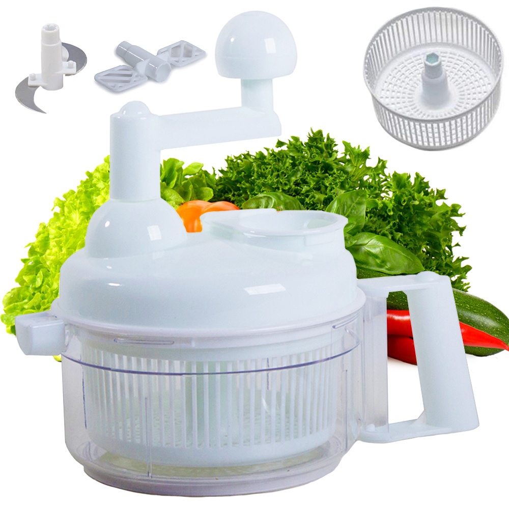 Învârtitor de salată multifuncțional - feliator de mână și blender